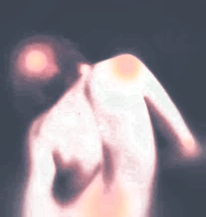Moxibustion treatment — glowing warmth on hand
